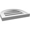 Ekena Millwork Round Top Surface Mount PVC Gable Vent: Functional, w/ 2"W x 1-1/2"P Brickmould Frame, 14"W x 12"H GVPRT14X1202SF - alternate 2